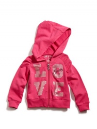 GUESS Kids Girls Shirred Sleeve Active Jacket, DEEP PINK (4)