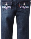 Levi's Baby Girls Love Lurex Slim Straight, JET SET, 18 Months