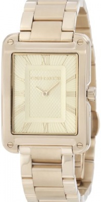 Vince Camuto Women's VC/5036CHGB Gold-Tone Bracelet Watch with Screw Accents Watch