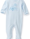 ABSORBA Baby-Boys Newborn Bear Friends Footie, Blue, 3/6