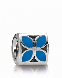 A bold enamel flower motif steals the scene on this sterling silver PANDORA charm.