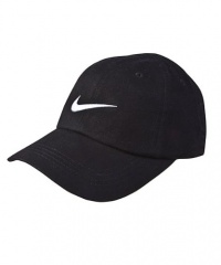 Nike 2T-4T Embroidered Swoosh Baseball Cap (Black)