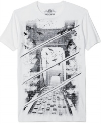 Bridge the gap between casual and cool in your wardrobe with this chilled-out graphic tee from American Rag.