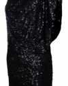 Asymmetrical Sequin Dress (10, Black)