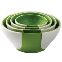 Chef'n SleekStor Pinch Pour Prep Bowls, Arugula Color