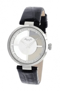 Kenneth Cole New York Women's KC2649 Silver Transparent Dial Round Watch