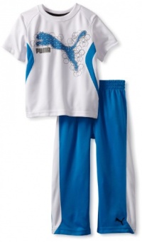 Puma - Kids Boys 2-7 Tod Cat Pant Set, White, 2T