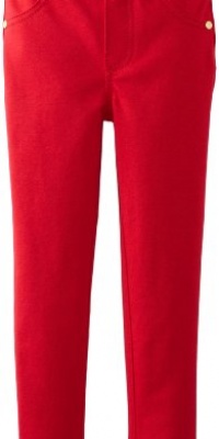 Hartstrings Girls 2-6X Toddler Knit Ponte Pant, Christmas Red, 2T