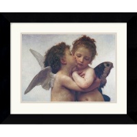 The First Kiss Framed Art Print by William Adolphe Bouguereau