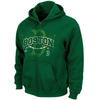 MLB Majestic Boston Red Sox Green Is In Full Zip Hoodie - Kelly Green