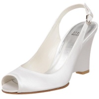 Stuart Weitzman Women's Vevey Satin Slingback Pump,White Satin,4.5 M US