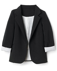 Her boyfriend days may be years away, but she'll love this updated blazer, adorned with stripe lining and rolled sleeves.