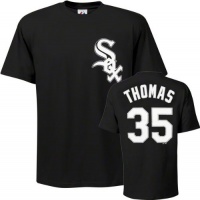 Frank Thomas Chicago White Sox Majestic MLB Player Black T-shirt