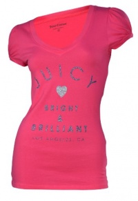 Juicy Couture Women's Bright Brilliant Los Angeles Bling Shirt-Dragonfruit