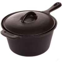 Cajun Cookware Pots 2-quart Seasoned Cast Iron Sauce Pot - Gl10491as