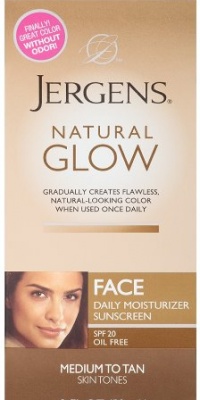 Jergens Natural Glow Healthy Complexion Daily Facial Moisturizer for Medium to Tan SPF, 2 Ounce