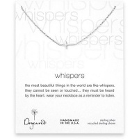 Dogeared Jewelry Silver Whispers Cross Necklace