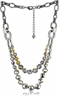 Carolee Midnight Express Hematite-Tone Double Row Frontal Necklace