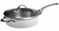 Calphalon Contemporary Stainless 3-Quart Sauté Pan with Glass Lid