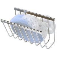 Interdesign 84302 Sinkworks Suction Soap & Sponge Holder - Stainless Steel