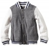 Splendid Littles Boys 2-7 Varsity Active Letterman's Jacket, Heather Grey, 4T