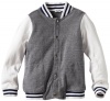 Splendid Littles Boys 2-7 Varsity Active Letter Man Jacket, Heather Grey, 5/6