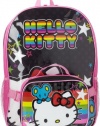 FAB Starpoint Girls 2-6X Hello Kitty Backpack with Lunch, Black/Pink Multi, One Size