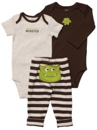 Carter's 3-Piece Set -Mommy's LittleMonster - 9M