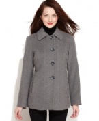 The simple styling makes this Jason Kole wool-blend coat a timeless cold-weather staple!