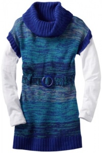 Energie Girls 7-16 Monique Cowl Neck Sweater, Indigo Combo, X-Large