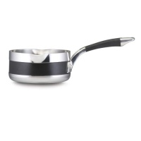 Anolon Ultra Clad Stainless Steel 1-Quart Saucepan with Two Pouring Spouts