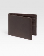 EXCLUSIVELY OURS. A standard-bearer of classic style, crafted in our own pebbled calfskin leather. One bill compartment Seven card slots 4½ X 3½ Imported 