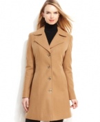 A classic coat from the master of timeless chic. MICHAEL Michael Kors' streamlined silhouette and minimalist details will look stylish for years to come!