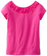 kc parker Girls 7-16 Big Girl Jersey Knit Short Sleeve Tee, Hot Violet, 8