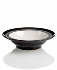 Sturdy and stylish, Denby's Halo rim soup bowl sets the tone for contemporary-cool dining in versatile stoneware.