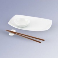 Dansk 9-Piece Classic Fjord Porcelain Sushi Set, White