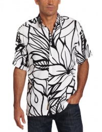 Cubavera Men's Short Sleeve Abstract Floral Print Shirt