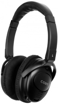 Coby  CV195 Digital Active Noise-Canceling Stereo Headphones, Black