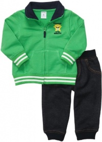 Carter's Baby Boy's Quick & Cute Cardigan Set - Green-12 Months