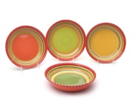 Certified International Hot Tamale Soup/Cereal Bowl, Set of 4 Assorted Designs