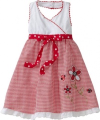 So La Vita Girls 2-6X Toddler Haulter Dress, Red, 2T