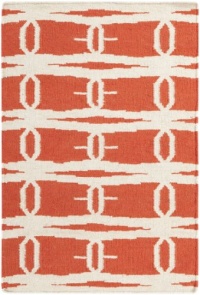 Surya Fallon FAL-1033 Jill Rosenwald Lattice Flat Weave Area Runner, 2-Feet 6-Inch by 8-Feet, Coral