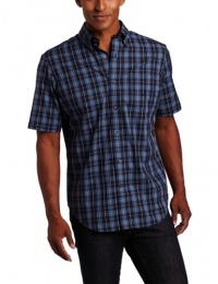 Nautica Men's Short Sleeve Saturated Tartan Plaid Shirt