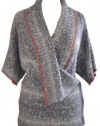 RLX by Ralph Lauren Women Large Shawl Collar Sweater (M, Multi grey)