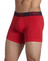 Emporio Armani Men's Embossed Logo Waistband Boxer, Red, Small