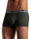 Emporio Armani Men's All Over Logo Trunk, Black, Medium