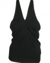 LAUREN Ralph Lauren Womens Black Deep V Neck Halter Top XL