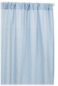 Tadpoles Classics Set of 2 Gingham Rod Pocket Curtain Panels, Blue