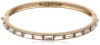 Anne Klein Hylan Gold-Tone Crystal Baguette Bangle Bracelet, 7.25