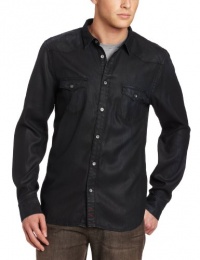 7 For All Mankind Men's Coated Denim Western Shirt